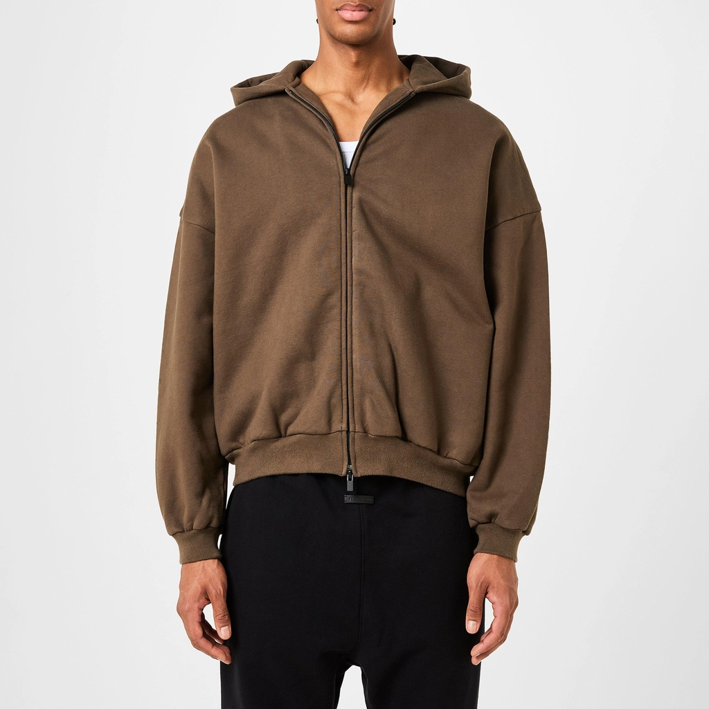 Fear of God Zip Up Cotton Hoodie - Olive